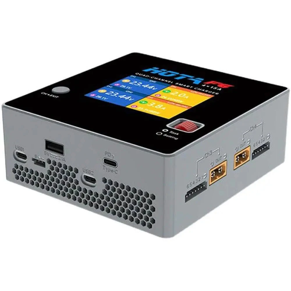 HOTA F6 250W 15A 1-6S Quad Channel DC Smart Charger 1 HOTA F6 250W 15A 1-6S Quad Channel DC Smart Charger