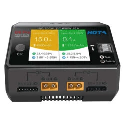 HOTA D6 Pro Dual Channel 650W 15A AC/DC Battery Charger W/ Wireless Cellphone Charging
