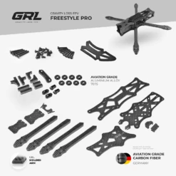 GRL FPV Pro 2 Lowrider Freestyle Frame 5" 15 GRL FPV Pro 2 Lowrider Freestyle Frame 5" -Drone Discount Store GRL FPV Pro 2 Lowrider Freestyle Frame 5 inch frame components