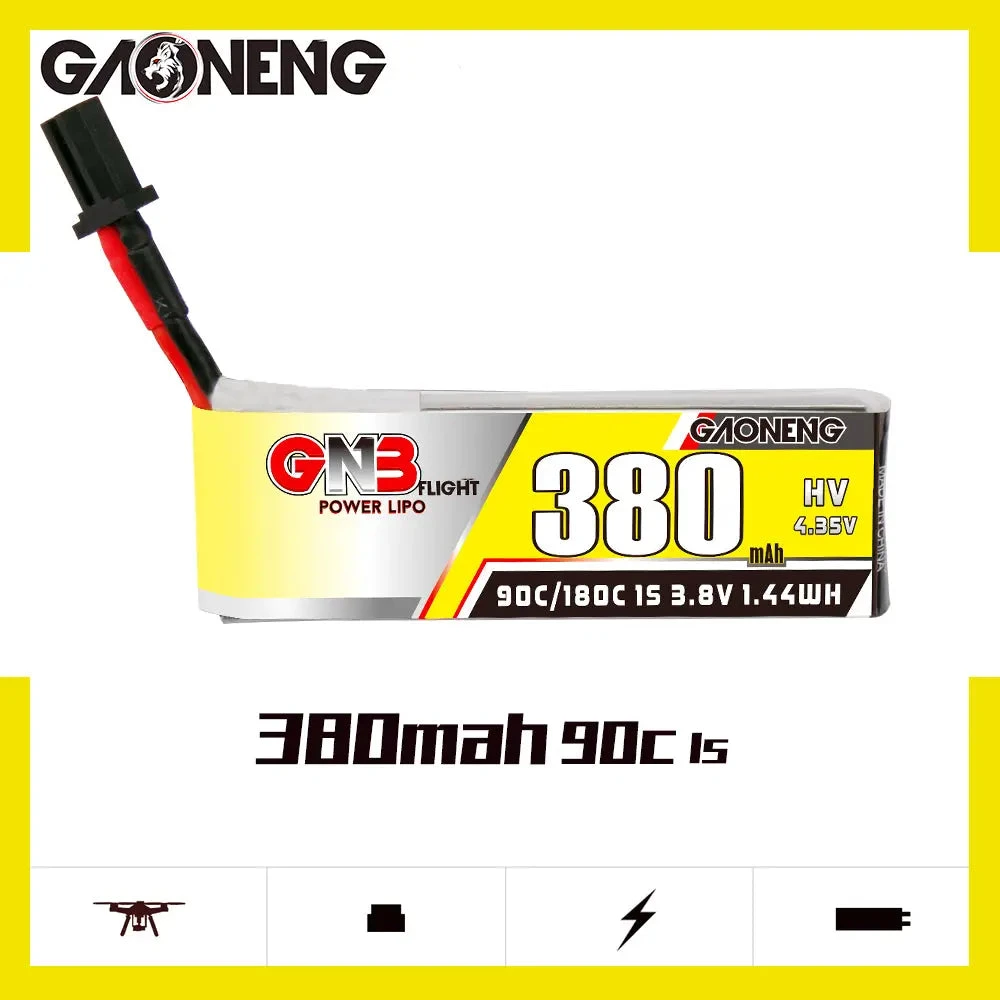 GNB 380mAh 1S 3.8V HV 90C Cabled For Emax NanoHawk 2 GNB 380mAh 1S 3.8V HV 90C Cabled For Emax NanoHawk - Image 2