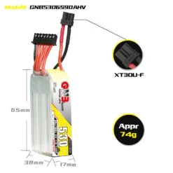 GNB 530mah 6S 22.8V HV 90c LiPo Battery XT30