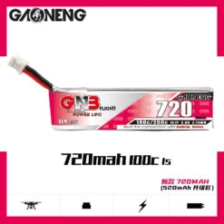 GNB 720mAh 3.8V 1S 100C HV Lipo Battery - PH2.0 Pigtail -Drone Discount Store H3078b487840147078b1c06f0c0712da6f