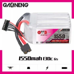 GNB 1550mAh 22.2v 6S 130C - XT60 Lipo Battery With Plastic Plate 7 GNB 1550mAh 22.2v 6S 130C - XT60 Lipo Battery With Plastic Plate -Drone Discount Store H448a0e14fb374e2eb840a810332ee885m