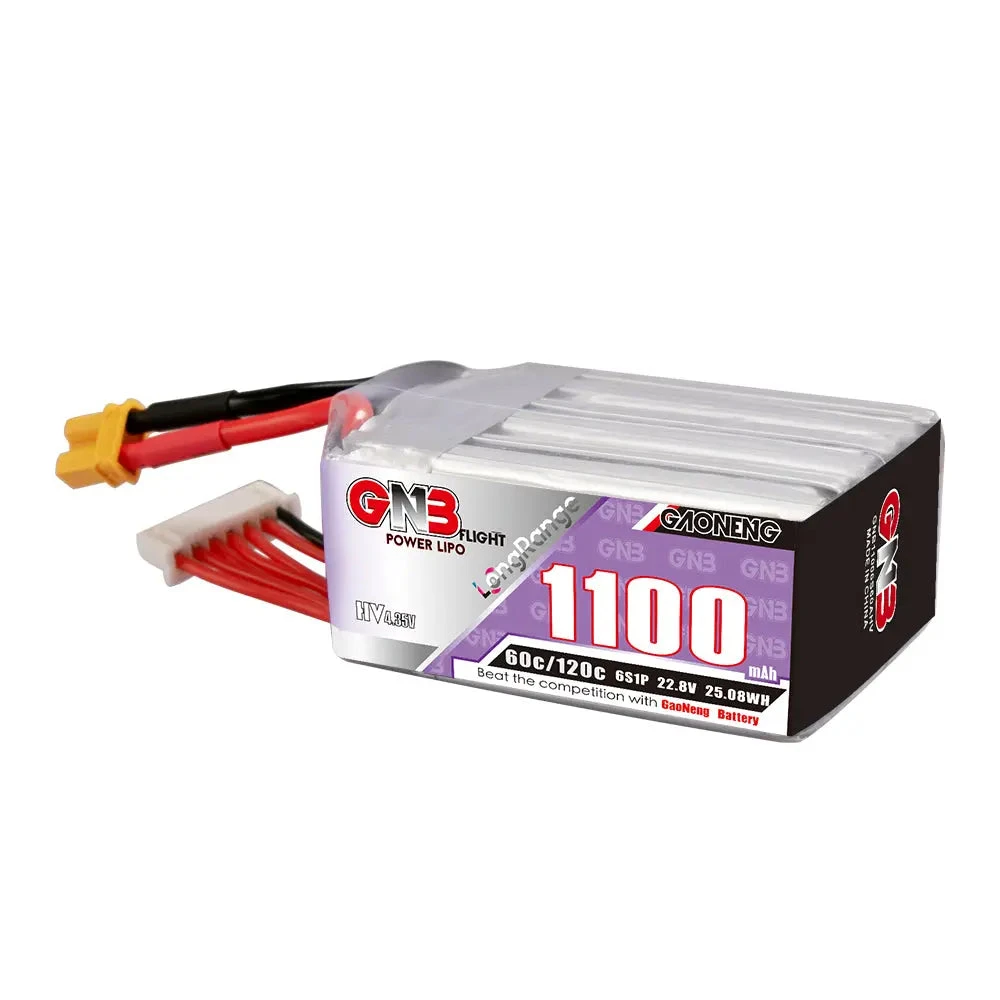 GNB 1100mAh 6S1P 22.8v HV 60C - XT30 Lipo Battery 4 GNB 1100mAh 6S1P 22.8v HV 60C - XT30 Lipo Battery - Image 4
