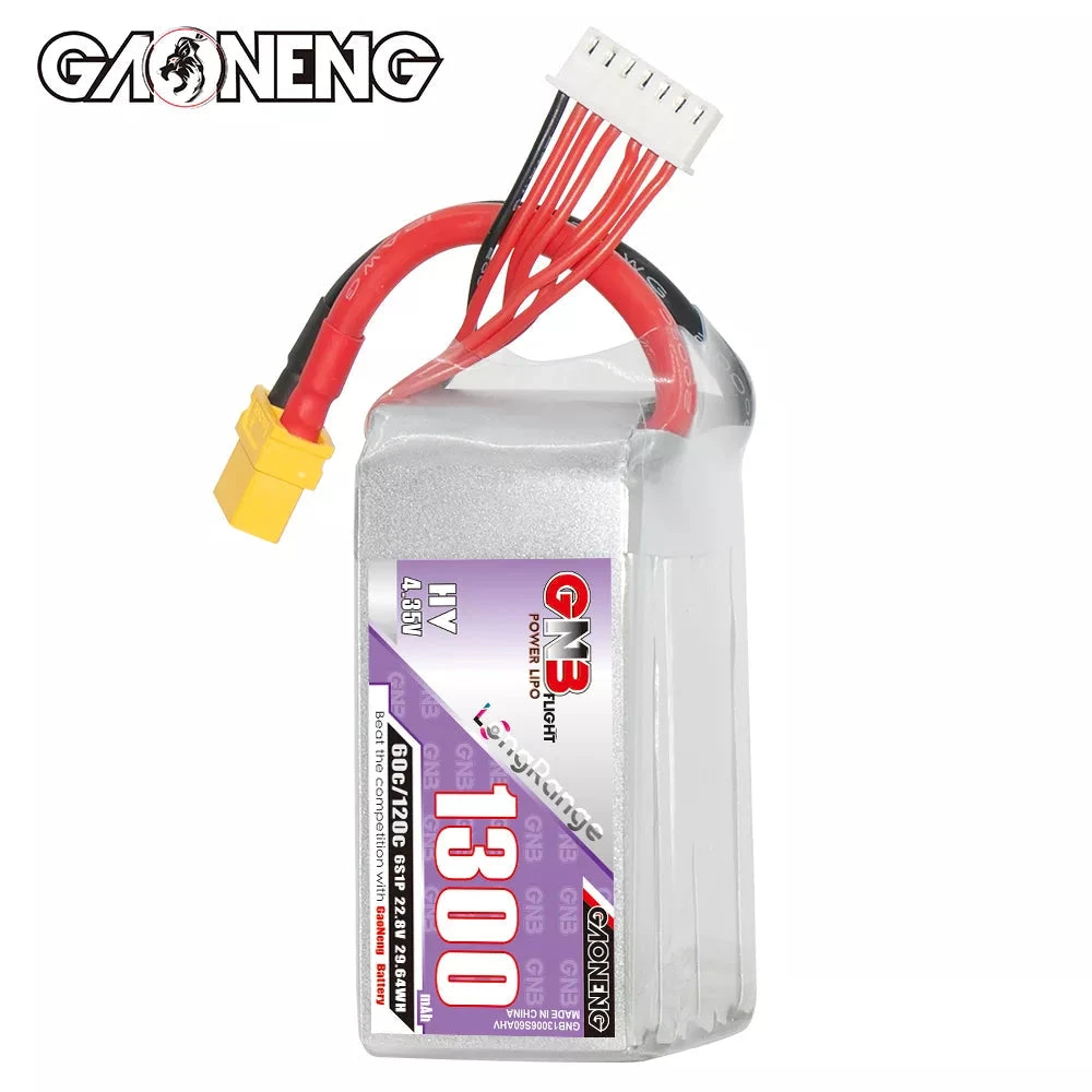 GAONENG GNB 1300MAH 22.8V HV 6S 60C 120C HV XT60 LiPo Battery 2 GAONENG GNB 1300MAH 22.8V HV 6S 60C 120C HV XT60 LiPo Battery - Image 2