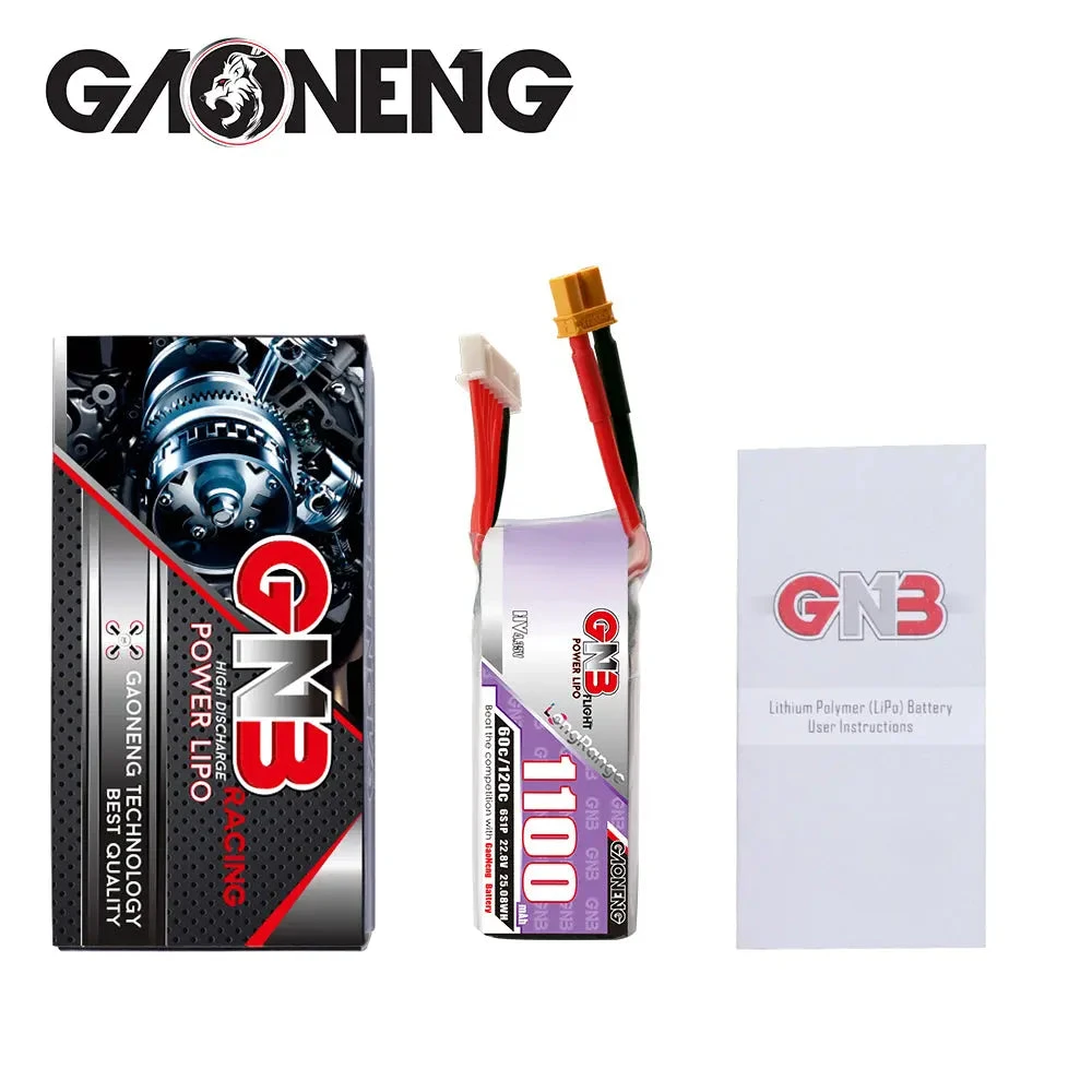 GNB 1100mAh 6S1P 22.8v HV 60C - XT30 Lipo Battery 5 GNB 1100mAh 6S1P 22.8v HV 60C - XT30 Lipo Battery - Image 5