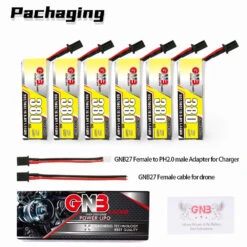 GNB 380mAh 1S 3.8V HV 90C Cabled For Emax NanoHawk