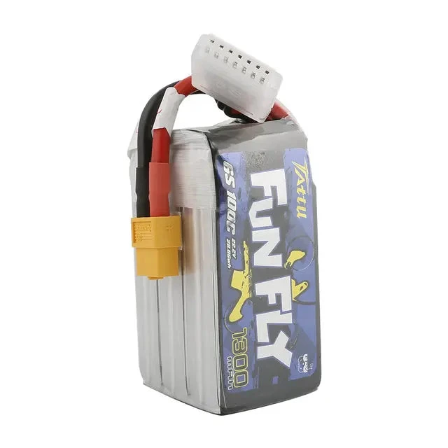Tattu FunFly 1300mAh 100C 22.2V 6S1P Lipo Battery Pack With XT60 Plug 2 Tattu FunFly 1300mAh 100C 22.2V 6S1P Lipo Battery Pack With XT60 Plug - Image 2